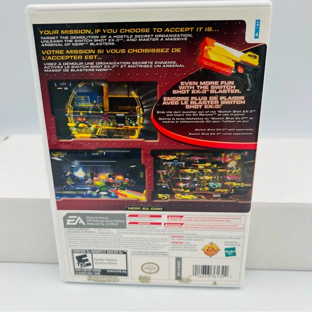 Nintendo Wii Nerf N-Strike‎ Game Complete with Manual